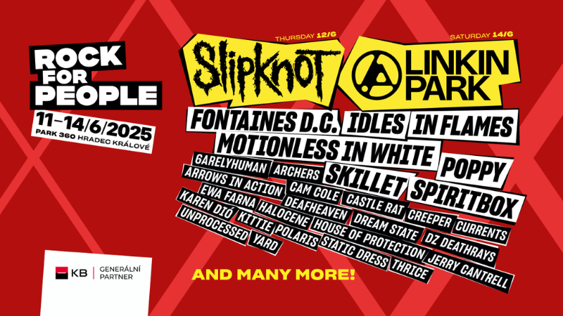 Linkin Park zahraje na festivalu Rock for People